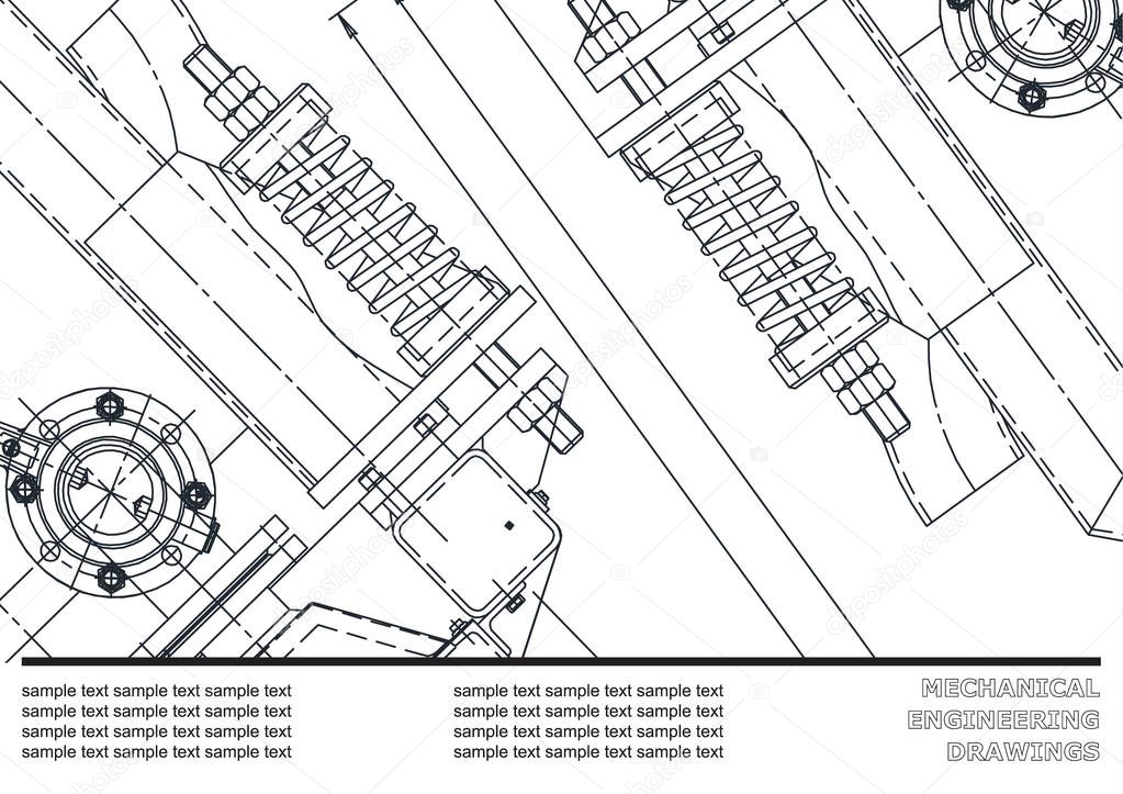 engineering drawings. Background for inscription. Corporate Identity. Cover, banner