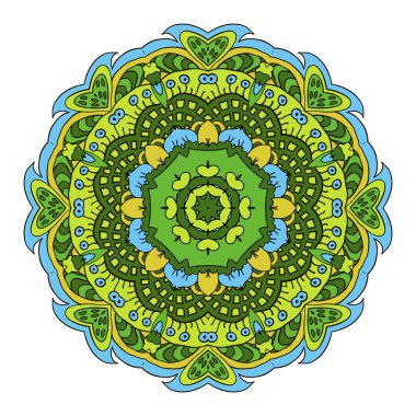 Mandala. Zentangl süsleme yaratıcılık için. Oryantal motifler. Sakin ol, meditasyon. Çiçek