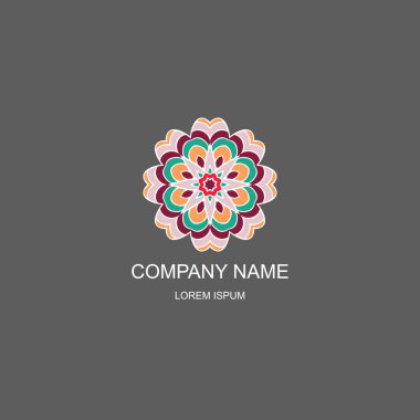 Logo tarzı bir oryantal tarzda şirket, kına