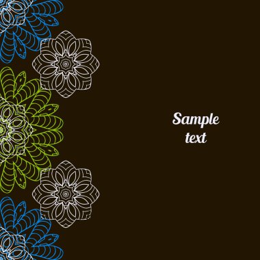 Doodle kapak, kartpostal, afiş. Bir yazıt yer