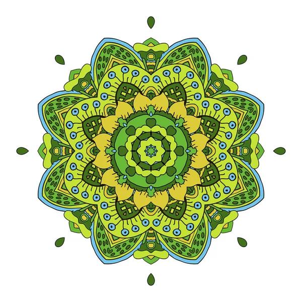 Mandala. Ornement Zentangl pour la créativité. Motifs orientaux. Détends-toi, méditation. Fleur — Image vectorielle