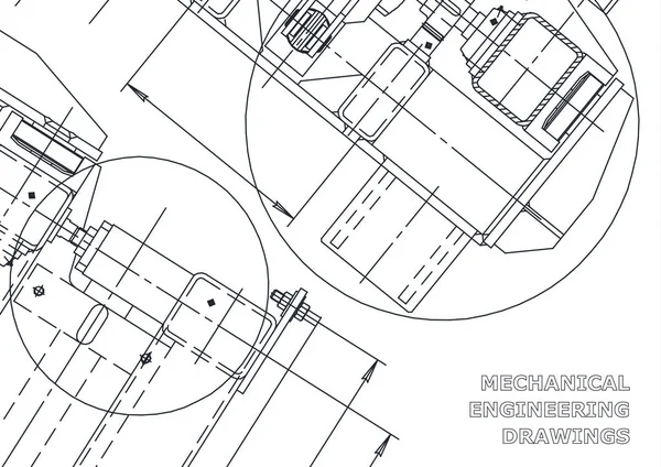 Diseño de ingeniería. Planos. Cubierta. Diseño de ingeniería — Vector de stock