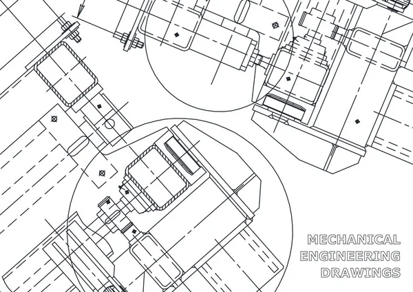 Dessin technique. Des plans. Couverture. Conception technique — Image vectorielle