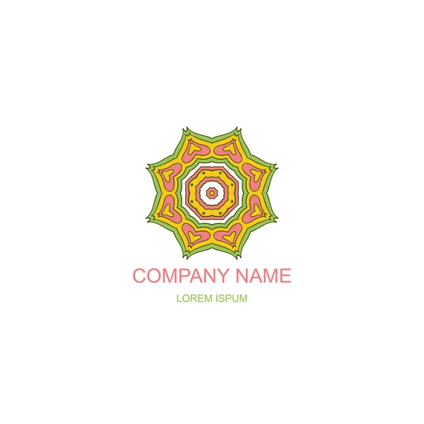 The logo of the company in an Oriental-style, henna style — Stock Vector