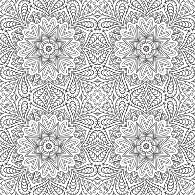 Doodle kesintisiz renkli arka plan. Etnik motifleri boyama