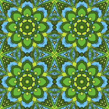 Mandala. Şark süsleme rahatlatıcı. Doodle çizim sorunsuz