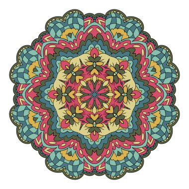 Mandala. Oryantal desen. Çizim doodle. Geleneksel yuvarlak süsleme