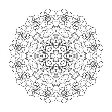 Oryantal desen. Geleneksel yuvarlak süs. Mandala