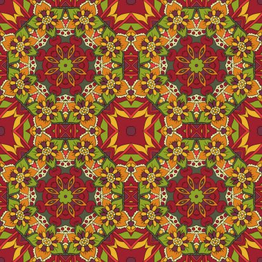  Çizim doodle. Geleneksel sorunsuz süs. Rahatlatıcı resmi