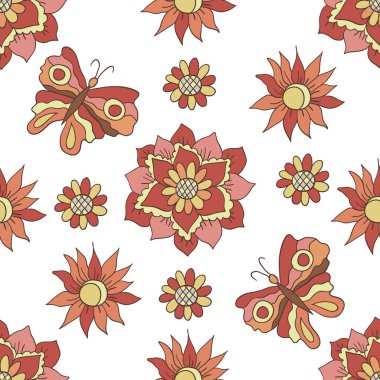  Çizim doodle. Geleneksel sorunsuz süs. Rahatlatıcı resmi