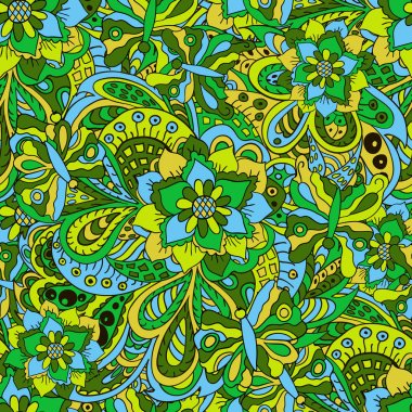  Çizim doodle. Geleneksel sorunsuz süs. Rahatlatıcı resmi