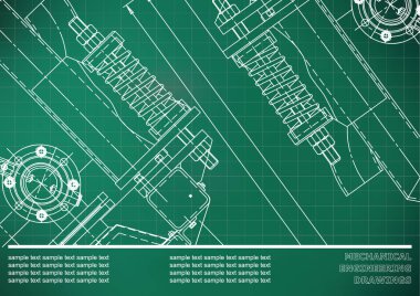 Makine mühendisliği çizimleri. Arka plan Yazıt için. Kurumsal kimlik