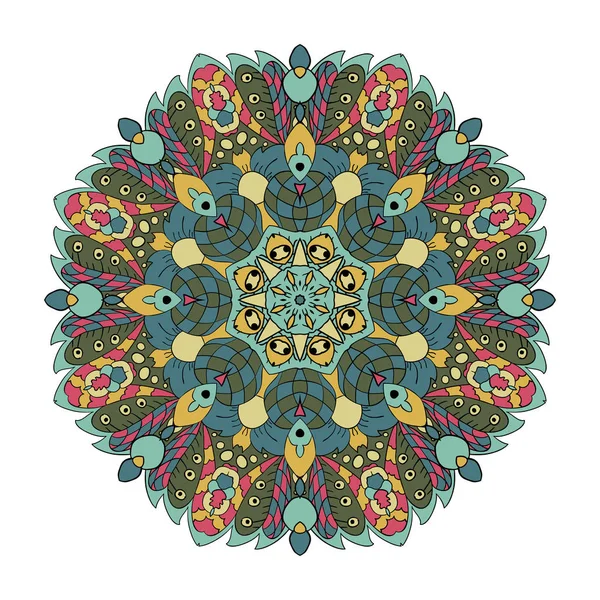 Mandala. Patrón oriental. Dibujo Doodle. ornamento redondo tradicional — Vector de stock