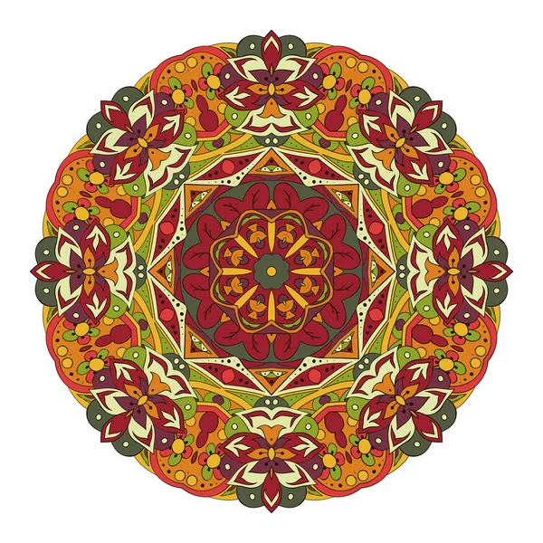 Mandala. Patrón oriental. Dibujo Doodle. ornamento redondo tradicional — Vector de stock