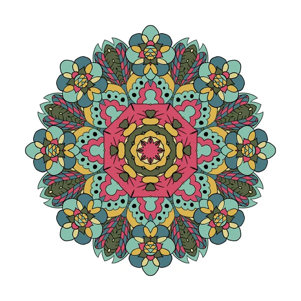 Mandala. Patrón oriental. Dibujo Doodle. ornamento redondo tradicional — Vector de stock