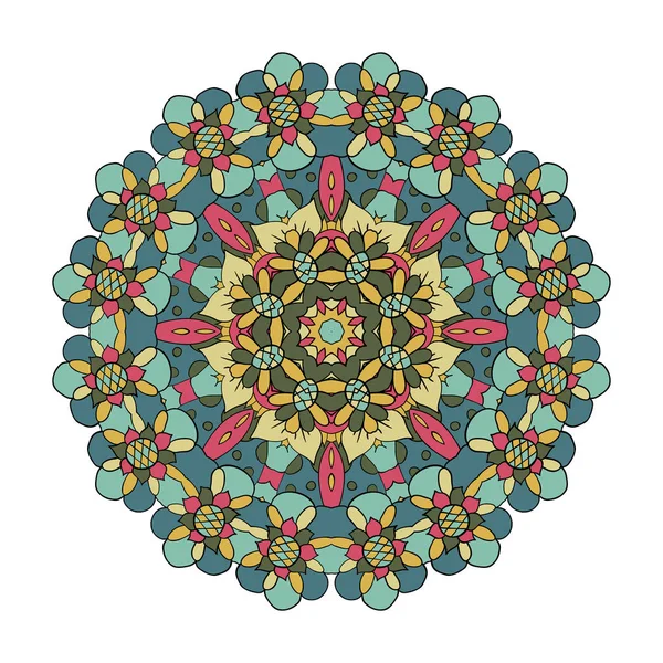 Mandala. Patrón oriental. Dibujo Doodle. ornamento redondo tradicional — Vector de stock