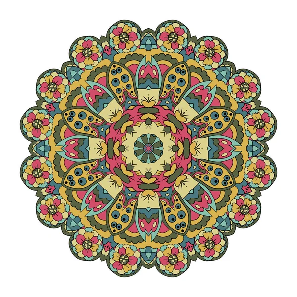 Mandala. Patrón oriental. Dibujo Doodle. ornamento redondo tradicional — Vector de stock