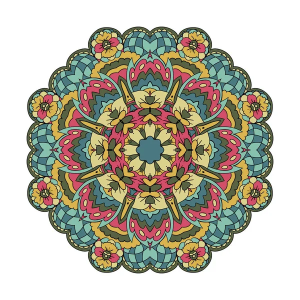 Mandala. orientalisches Muster. Doodle-Zeichnung. traditionelles rundes Ornament — Stockvektor