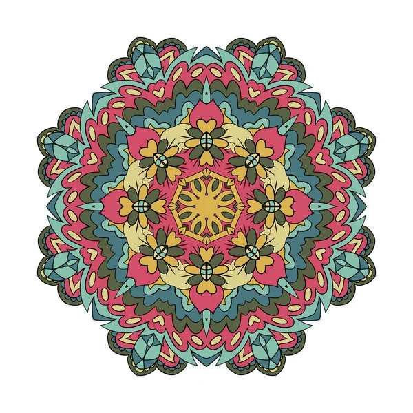 Mandala. Patrón oriental. Dibujo Doodle. ornamento redondo tradicional — Vector de stock