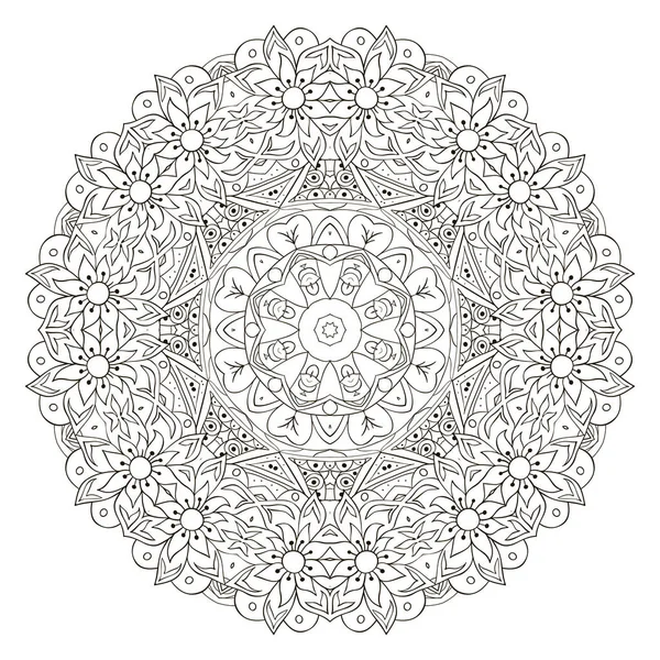 Padrão oriental. Ornamento redondo tradicional. Mandala — Vetor de Stock