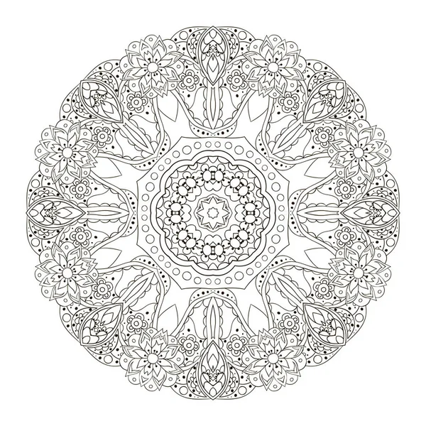 Padrão oriental. Ornamento redondo tradicional. Mandala — Vetor de Stock