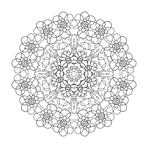 Padrão oriental. Ornamento redondo tradicional. Mandala — Vetor de Stock