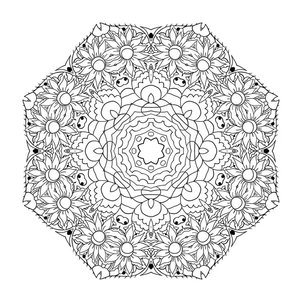 Orientalisches Muster. traditionelle runde Ornamente. Mandala — Stockvektor