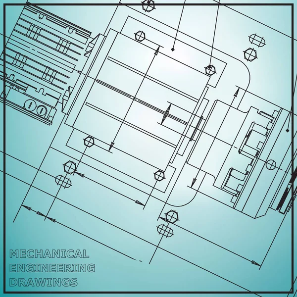 Makine Mühendisliği açık mavi renkli çizim. Mühendislik