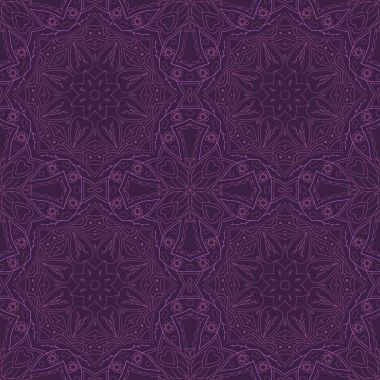Sorunsuz Mandala. Zentangl Menekşe. Sorunsuz süsleme yaratıcılık için. Oryantal motifler. Sakin ol, meditasyon. Çiçek