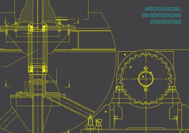 Mühendislik arka planlar. Makine mühendisliği çizimleri. Planları. Kapak. Teknik tasarım. Gri