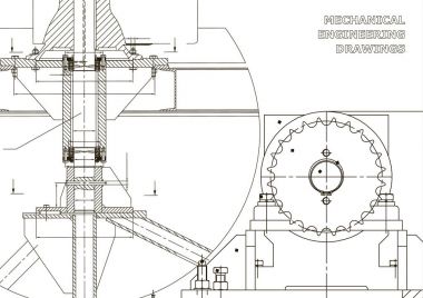 Mühendislik arka planlar. Makine mühendisliği çizimleri. Planları. Kapak. Teknik tasarım. Beyaz