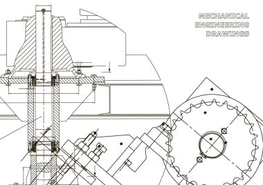 Mühendislik arka planlar. Makine mühendisliği çizimleri. Kapak. Teknik tasarım. Planları. Beyaz