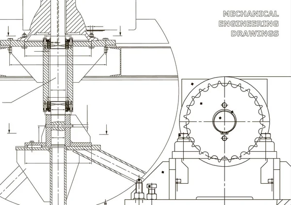 Fundos Engenharia Desenhos Engenharia Mecânica Plantas Cobertura Design Técnico Branco —  Vetores de Stock