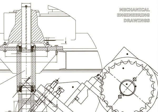 Mühendislik Arka Planlar Makine Mühendisliği Çizimleri Kapak Teknik Tasarım Planları — Stok Vektör