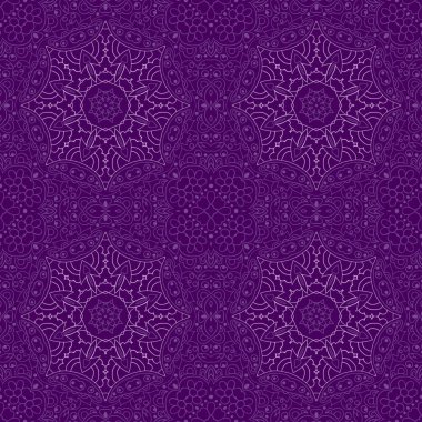 Mandala. Zentangl sorunsuz süsleme. Sakin ol. Meditasyon. Menekşe