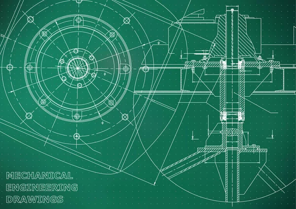 Машиностроительные Чертежи Вектор Светло Зеленый Баллы — стоковый вектор