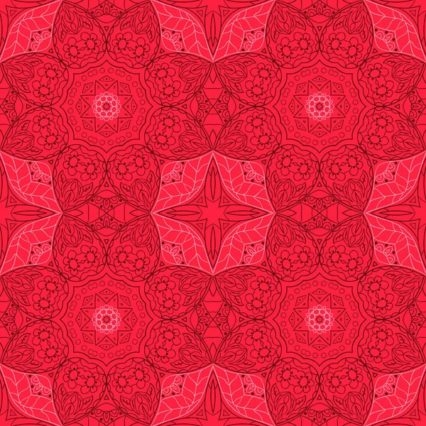 Безшовный Рисунок Мандалы Бесшовный Орнамент Твоего Творчества Zentangl Dodle Rose — стоковый вектор