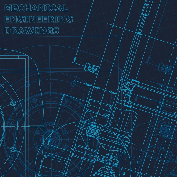 Ciberespacio técnico, Identidad corporativa. Plano. Ilustración de ingeniería vectorial — Archivo Imágenes Vectoriales