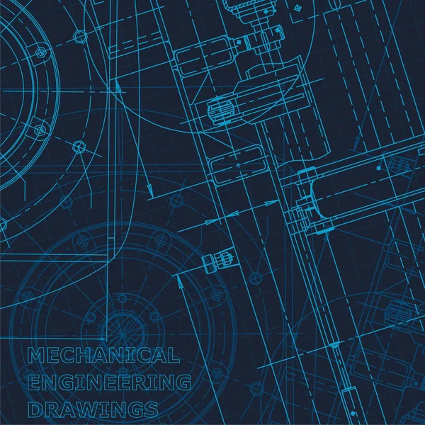 Ciberespacio técnico, Identidad corporativa. Plano. Ilustración de ingeniería vectorial — Archivo Imágenes Vectoriales