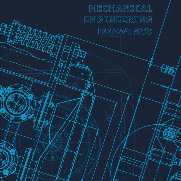 Ciberespacio técnico, Identidad corporativa. Plano. Ilustración de ingeniería vectorial — Archivo Imágenes Vectoriales