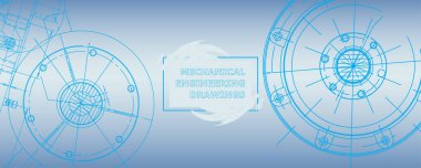 Makine mühendisliği çizimi. Soyut çizim. Mühendislik teknolojisi duvar kağıdı