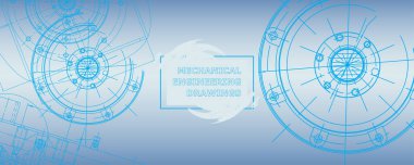 Makine mühendisliği çizimi. Soyut çizim. Mühendislik teknolojisi duvar kağıdı