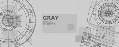 Makine mühendisliği çizimi. Soyut çizim. Mühendislik teknolojisi duvar kağıdı