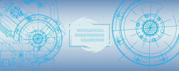 Makine mühendisliği çizimi. Soyut çizim. Mühendislik teknolojisi duvar kağıdı