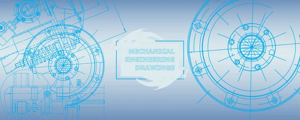 Desenho Engenharia Mecânica Desenho Abstrato Engenharia Papel Parede Tecnológico —  Vetores de Stock