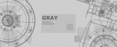 Makine mühendisliği çizimi. Soyut çizim. Mühendislik teknolojisi duvar kağıdı