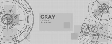 Makine mühendisliği çizimi. Soyut çizim. Mühendislik teknolojisi duvar kağıdı