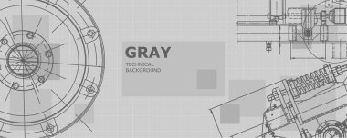 Makine mühendisliği çizimi. Soyut çizim. Mühendislik teknolojisi duvar kağıdı