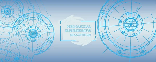 Makine mühendisliği çizimi. Soyut çizim. Mühendislik teknolojisi duvar kağıdı