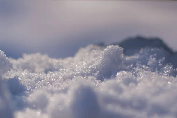 Winter Achtergrond Sneeuw Een Zonnige Winterdag — Stockfoto